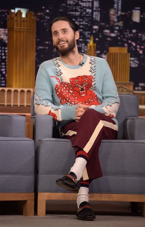 jared leto gucci shirt tonight show|jared leto recent pictures.